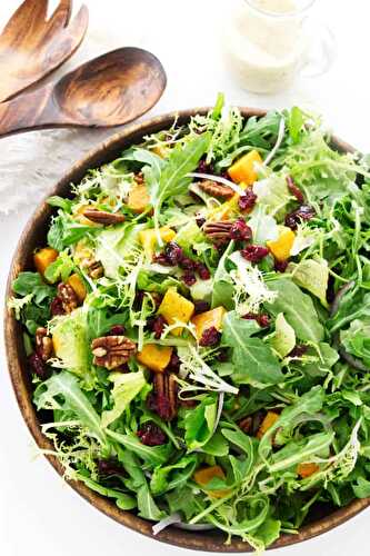 Butternut Squash Salad with Mixed Greens