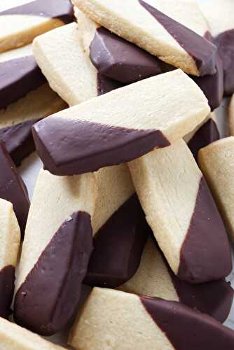 Chocolate Dipped Shortbread Cookies
