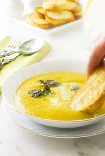 Creamy Roasted Red Kuri Bisque