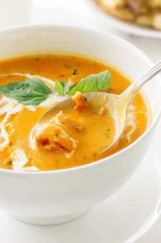 Creamy Roasted Tomato-Basil Soup