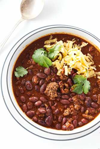 Homemade Chili Beans with Dried Beans