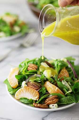 Mixed Greens, Fresh Mint and Satsuma Salad with Gorgonzola