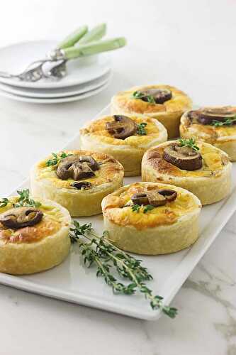 Mushroom Goat Cheese and Thyme Tartlettes
