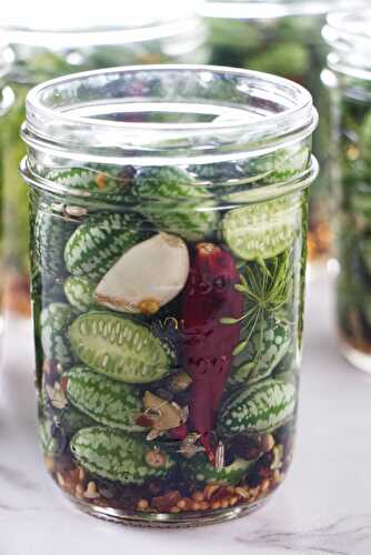 Pickled cucamelons