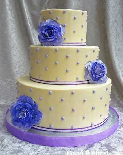 Purple Dot Wedding Cake