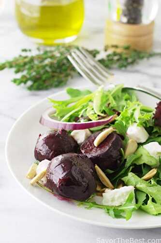 Roasted Baby Beet Salad with Feta Cheese