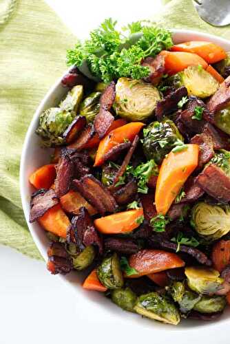Roasted Brussels Sprouts and Carrots