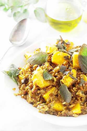 Roasted Emmer and Winter Squash Risotto
