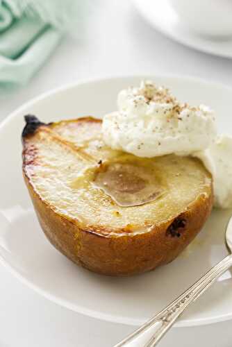 Roasted Pears with Mascarpone Cream