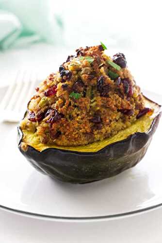Sausage stuffed acorn squash