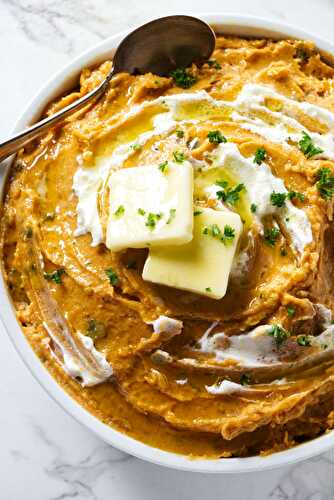 Savory Mashed Sweet Potatoes