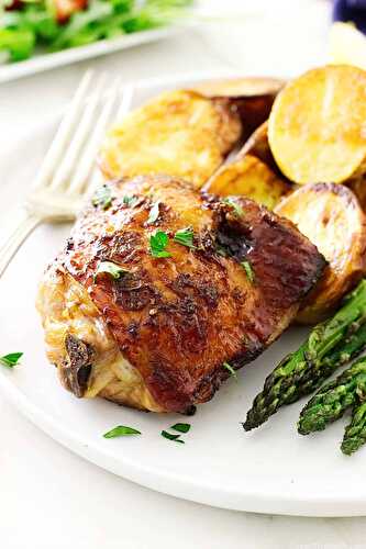 Sheet Pan Chicken Dinner with Potatoes and Asparagus