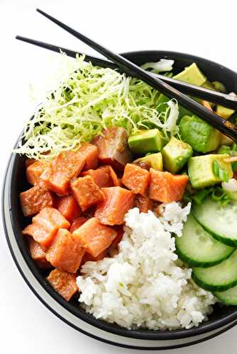 Spicy Salmon Sushi Bowls
