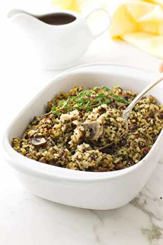 Sprouted Brown Rice and Quinoa Stuffing