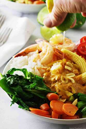 Thai Spicy Shrimp Rice Bowl