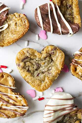 Heart Shaped Chocolate Chip Cookies