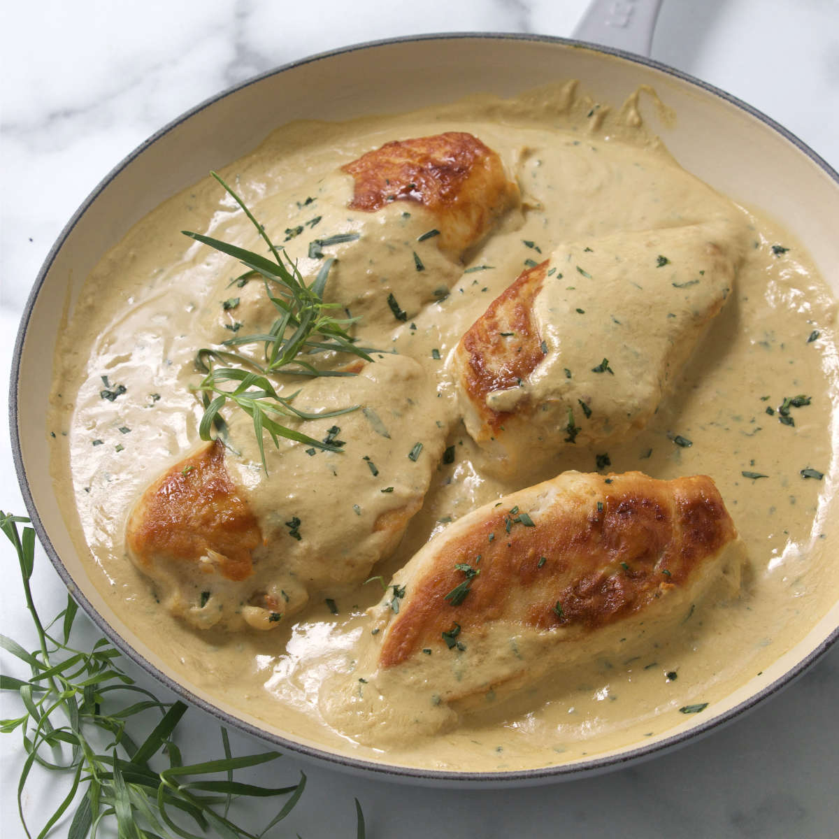 Chicken in Tarragon Cream Sauce