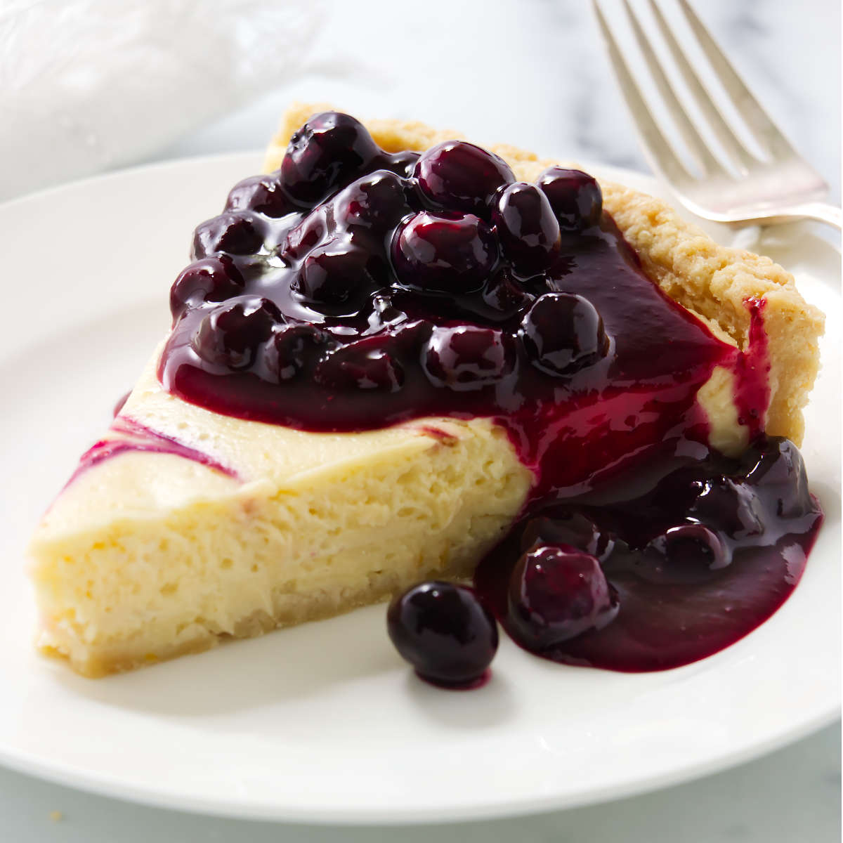 Blueberry Lemon Cheesecake Tart