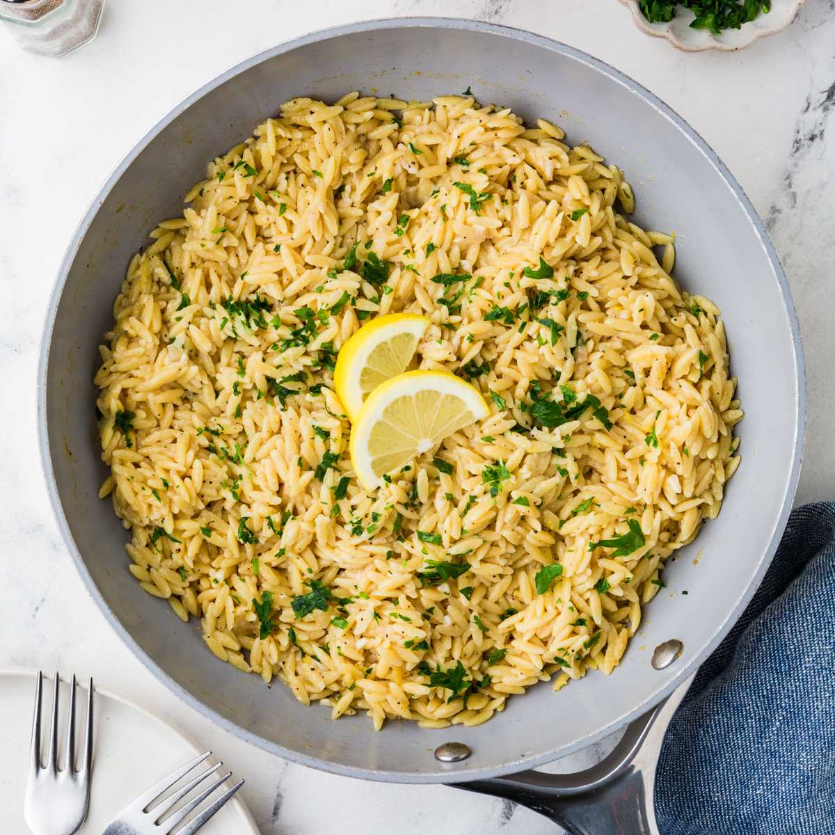 Garlic and Lemon Orzo