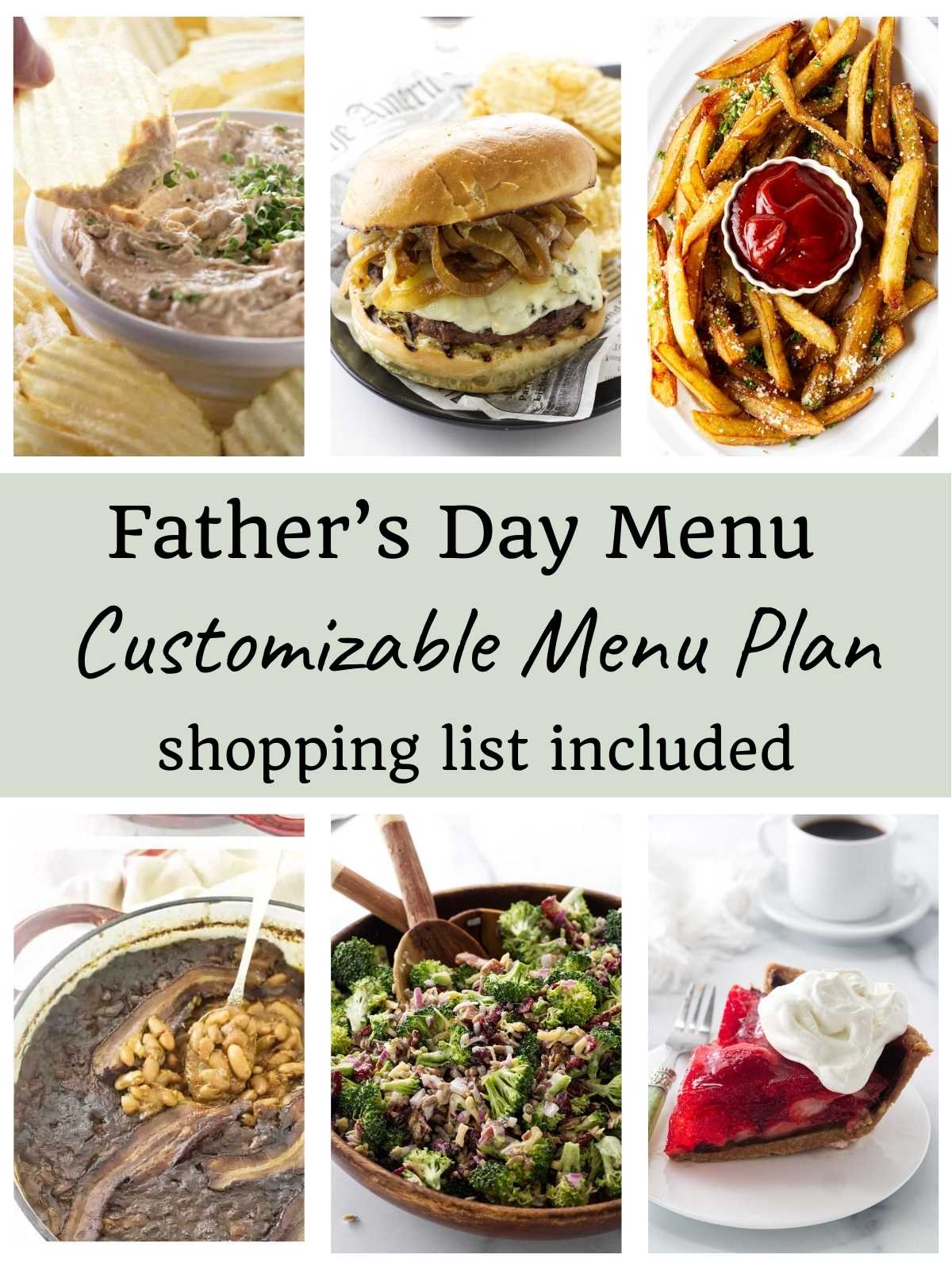 Father’s Day Menu Plan: Burgers and Fries