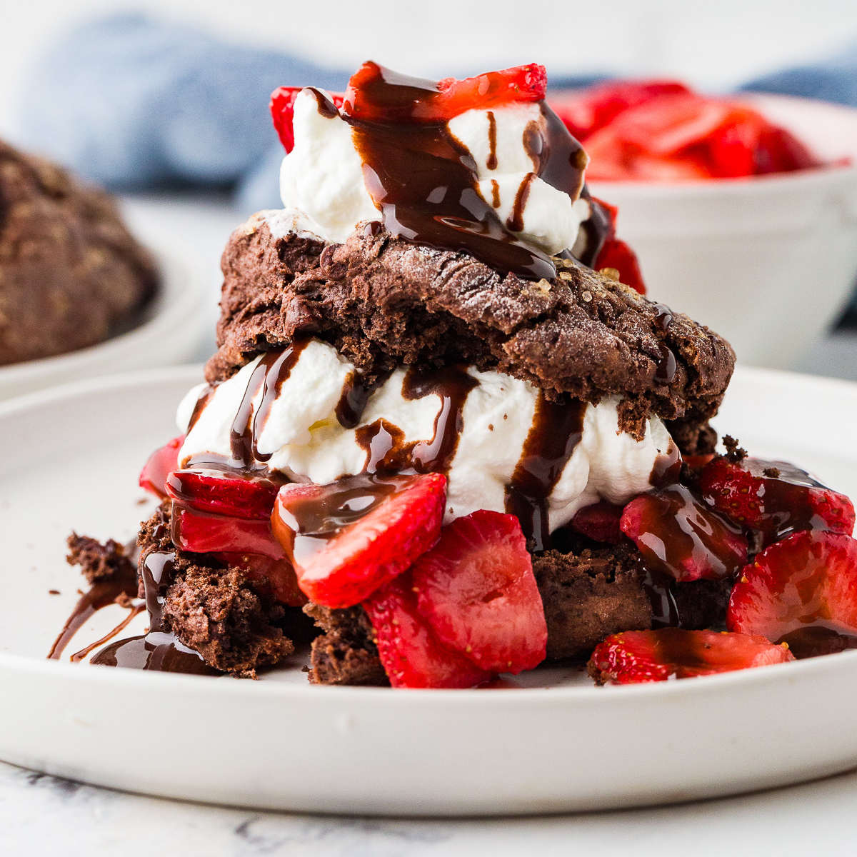Sourdough Chocolate Strawberry Shortcake