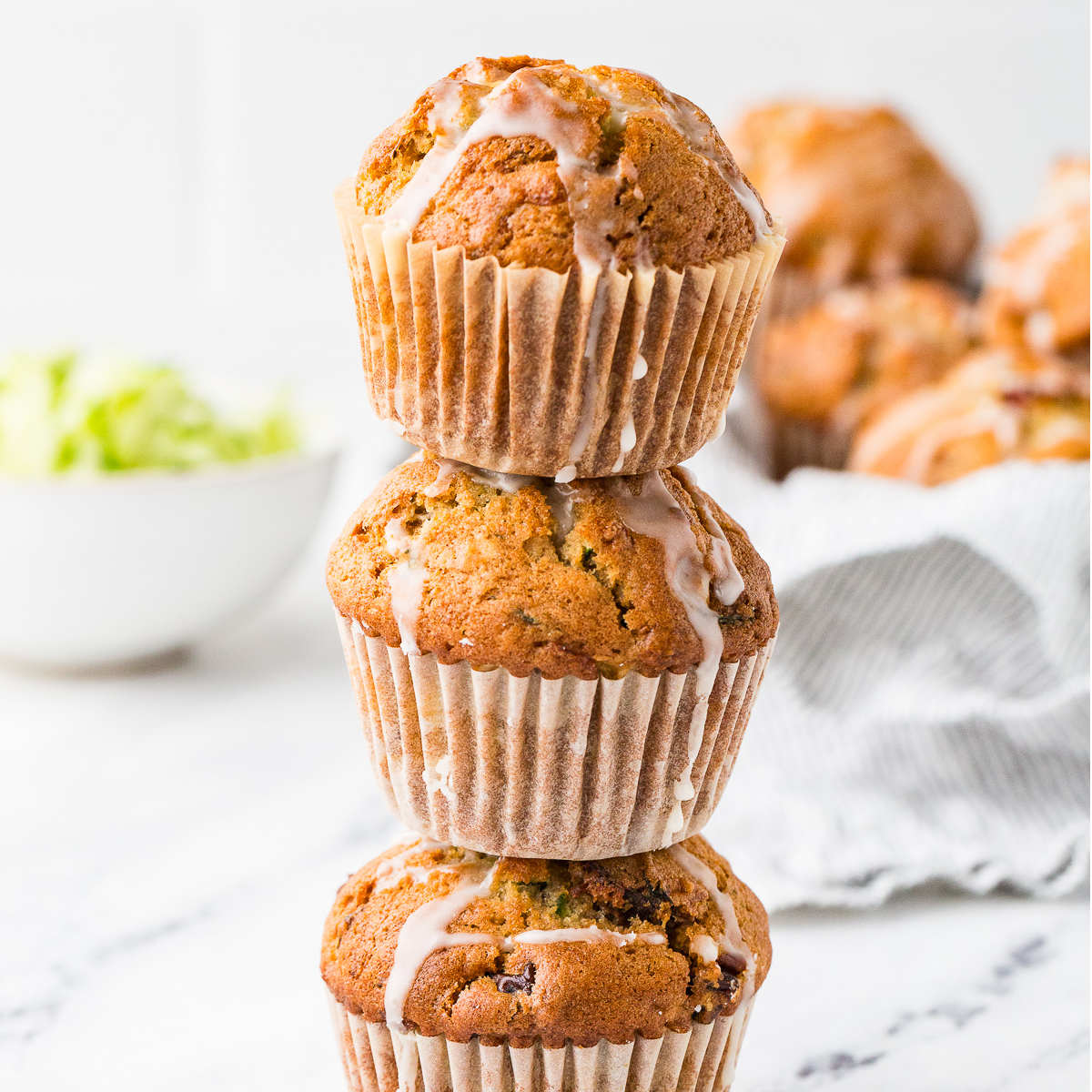 Tender Sourdough Zucchini Muffins