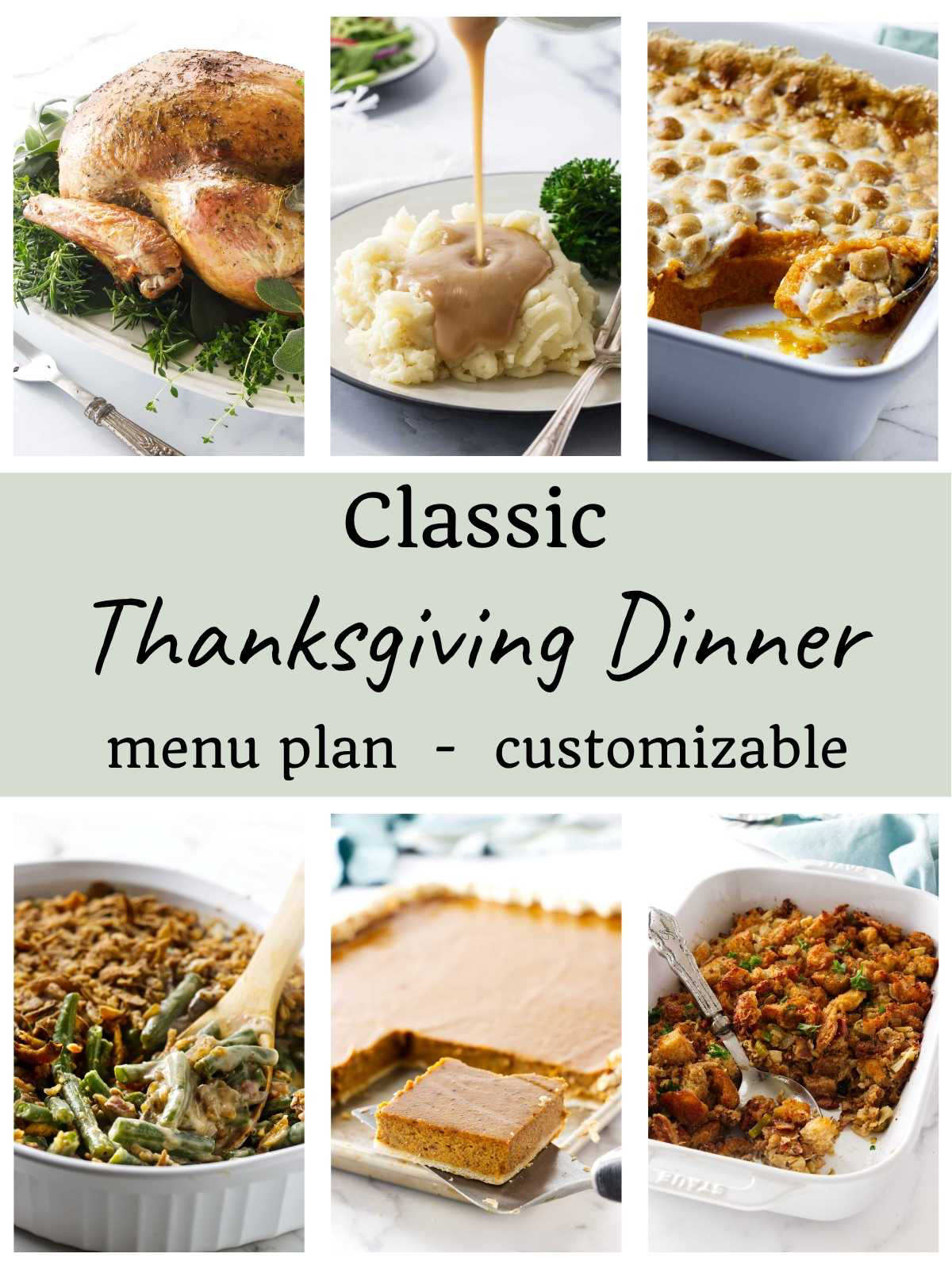 Classic Thanksgiving Dinner Menu
