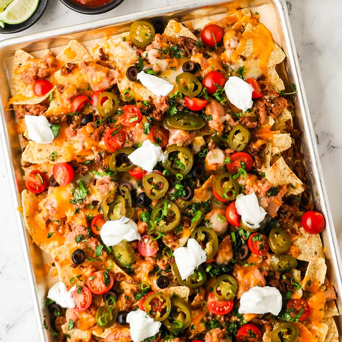Sheet Pan Beef Nachos