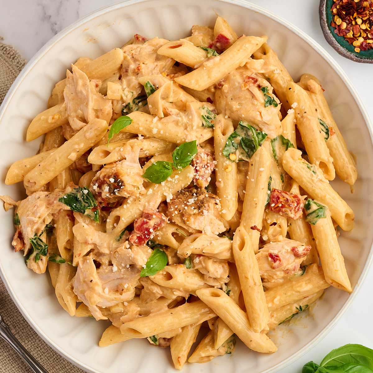 Creamy Tuscan Salmon Pasta