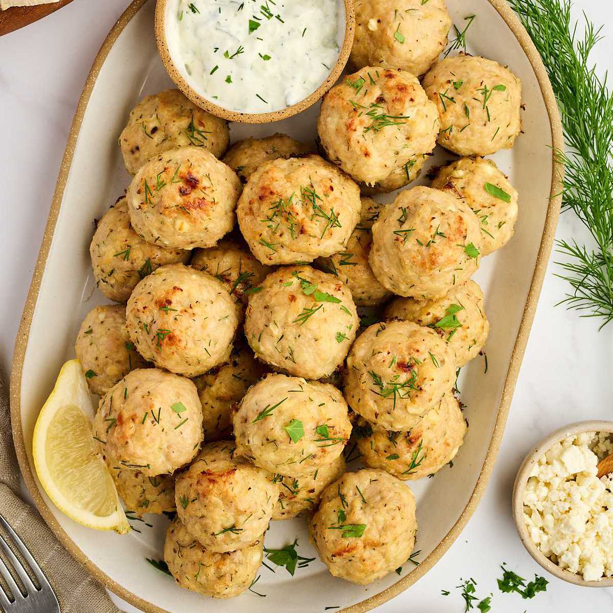 Greek Chicken Meatballs