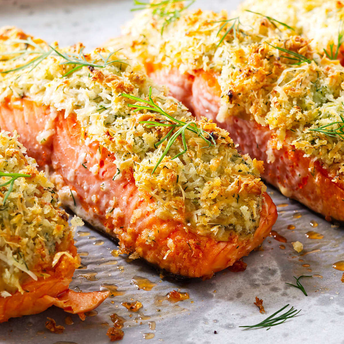 Garlic Parmesan Crusted Salmon