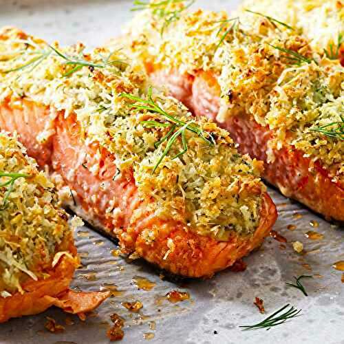 Garlic Parmesan Crusted Salmon