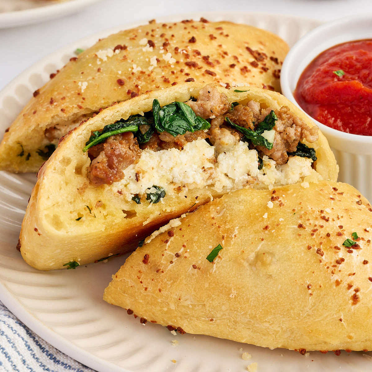 Sausage Ricotta Calzones