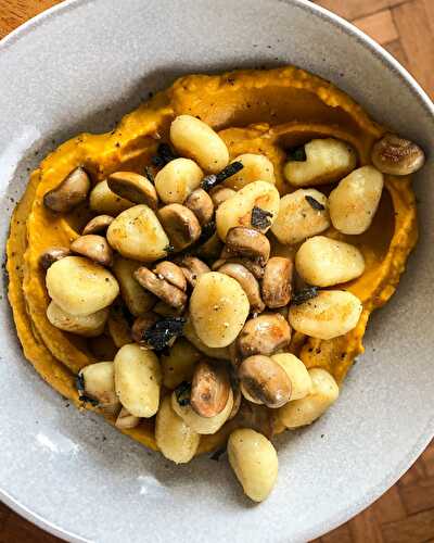 Pan Seared Gnocchi with Roasted Pumpkin Purée