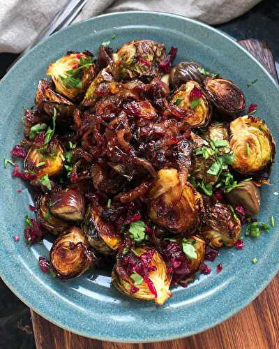 Brussels Sprouts Side Dish with Caramelised Onions