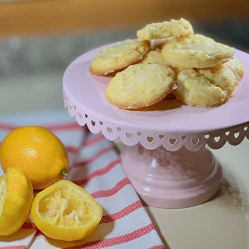 Glazed Lemon Shortbread Cookies