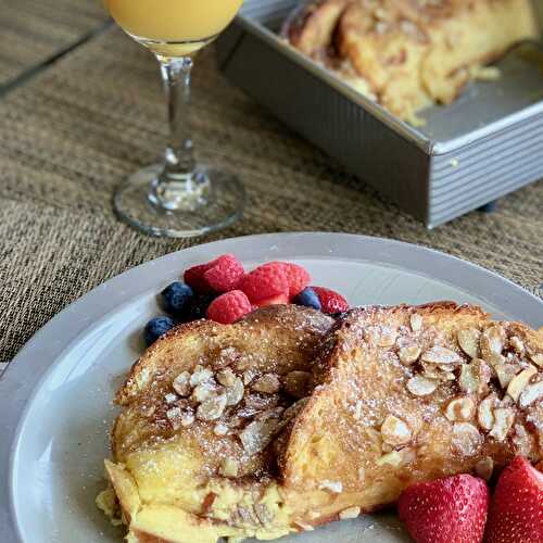 French Toast Bread Pudding Almondine