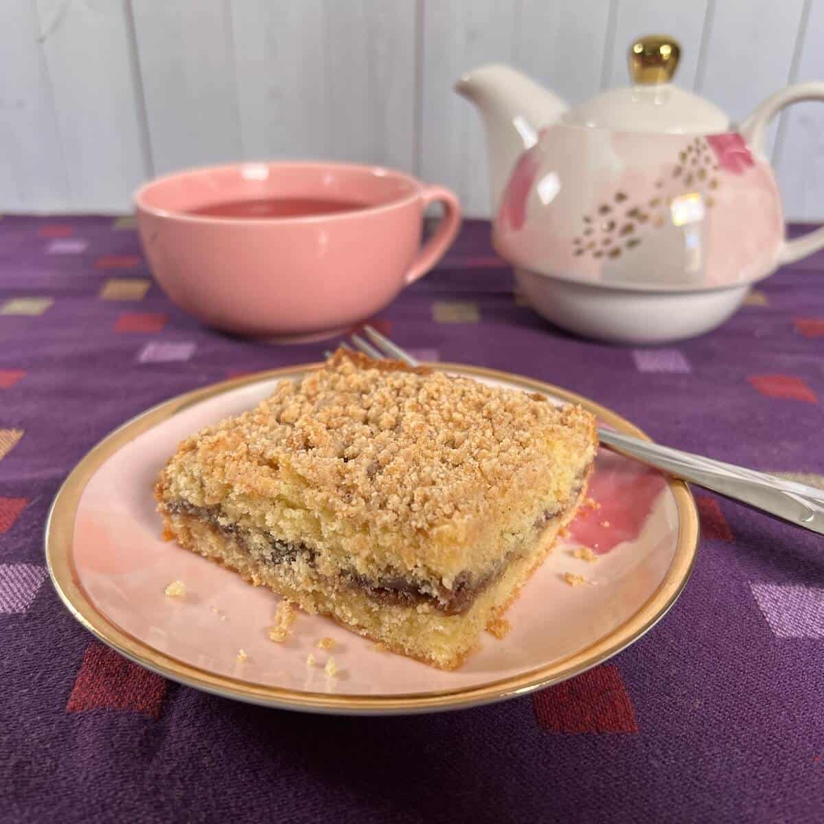 Tahini Sourdough Discard Coffee Cake