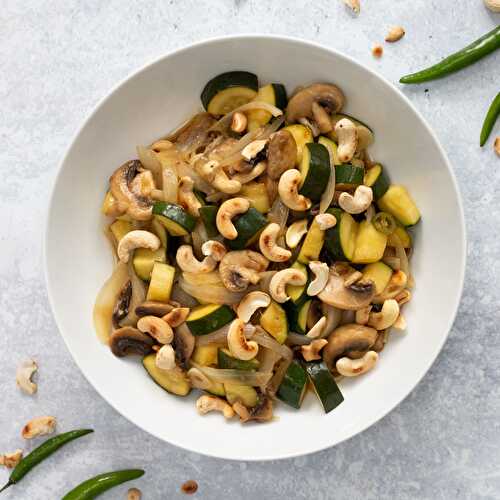 Courgette and Mushroom Stir Fry
