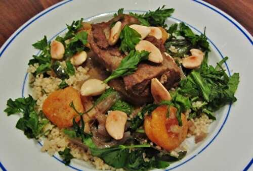 Slow Cooked Lamb with Apricots and Almonds