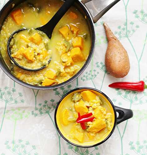 Sweet Potato, Lentil and Tahini Soup