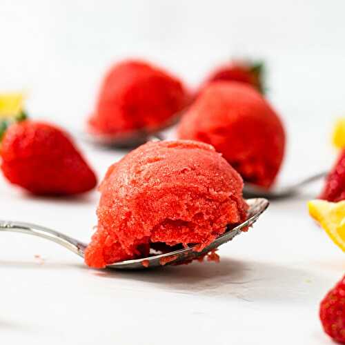 Ice Cream Maker Strawberry Sorbet