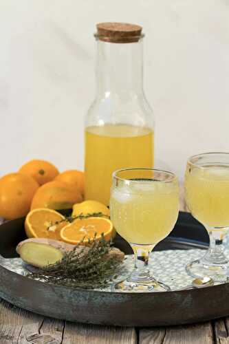 Orange-ginger lemonade with thyme