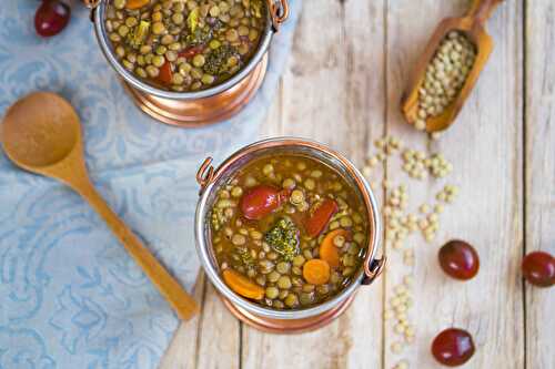 Delicious lentils and vegetable stew