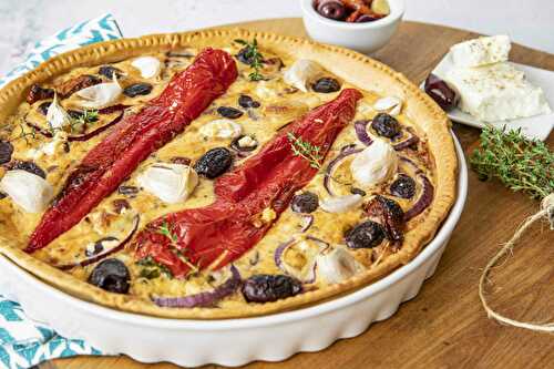 Quiche full of delicious Mediterranean flavors