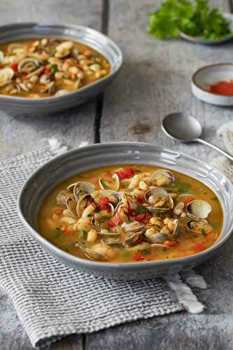 White beans with clams and saffron
