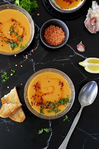 Turkish red lentil soup