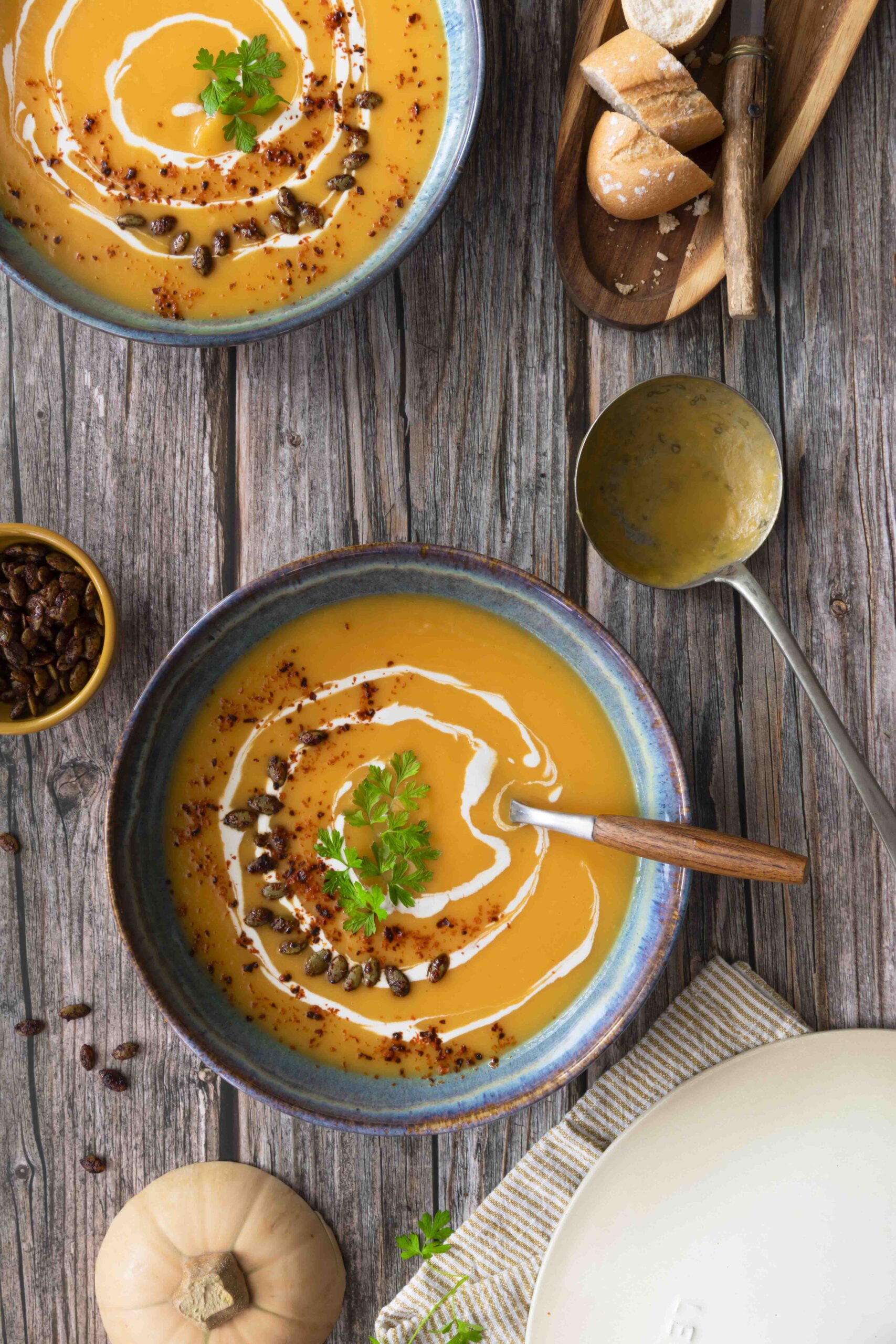 Pumpkin soup with Sweet potato