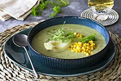 Fennel soup with corn