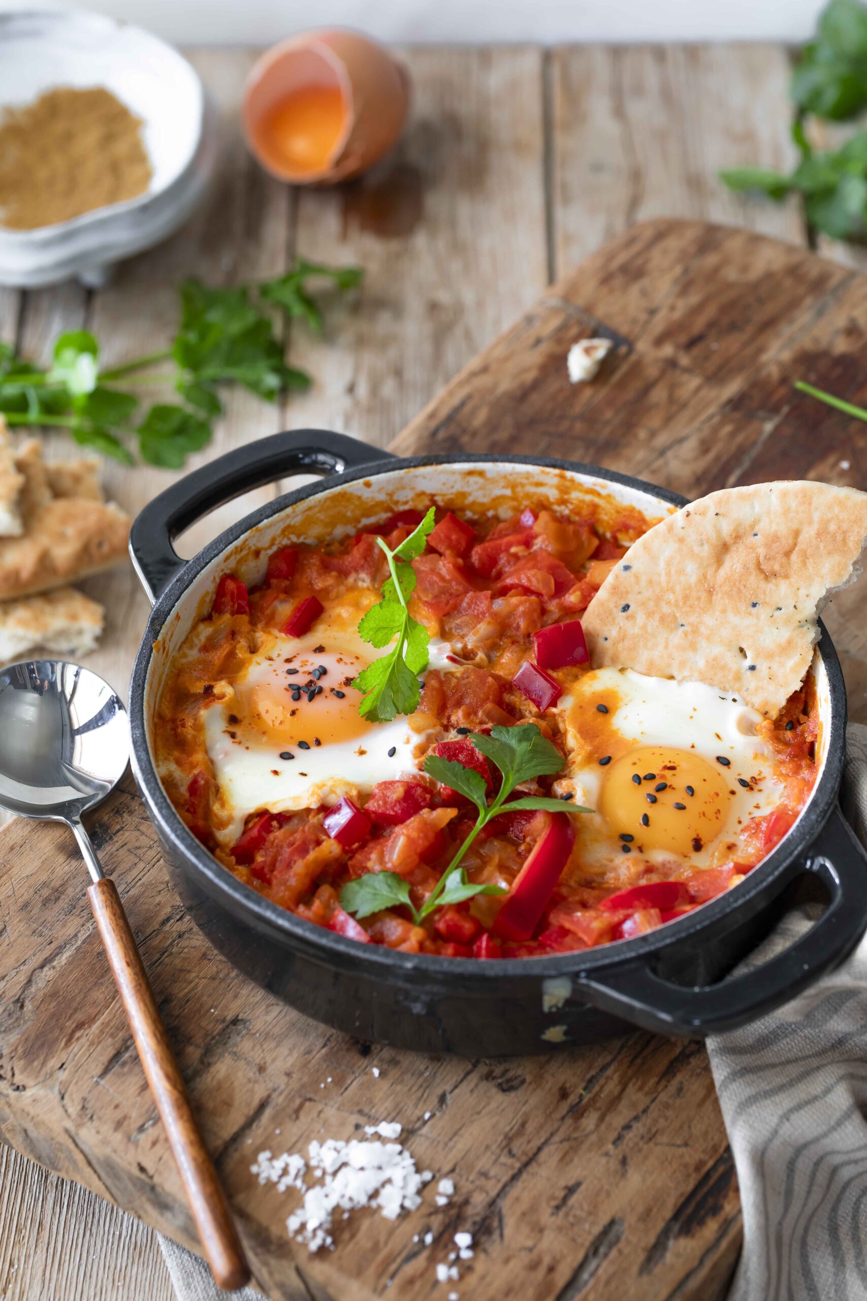 Shakshuka, flavors from the Middle East